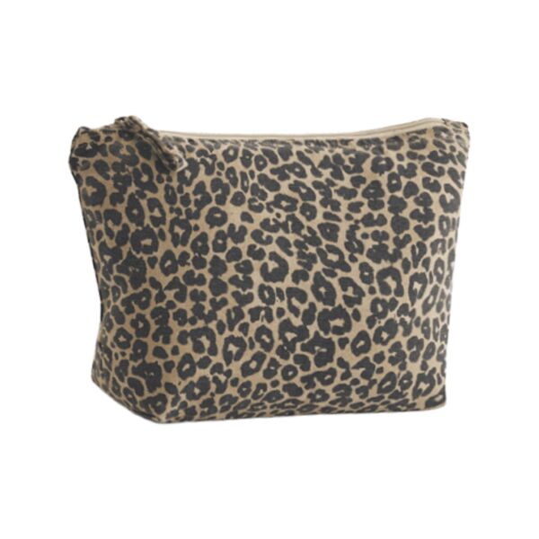 Leopard Print Canvas Accessory Bag Thumbnail