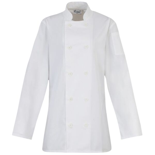 Women's long sleeve chef's jacket Thumbnail