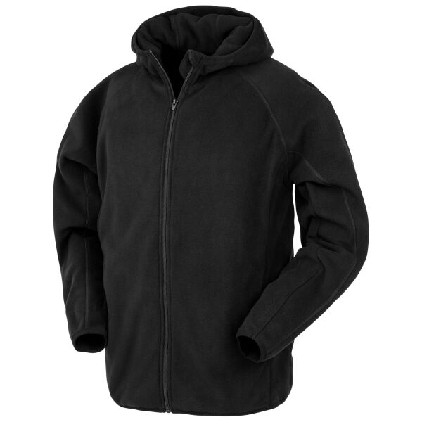 Recycled Unisex Hooded Microfleece Jacket Thumbnail
